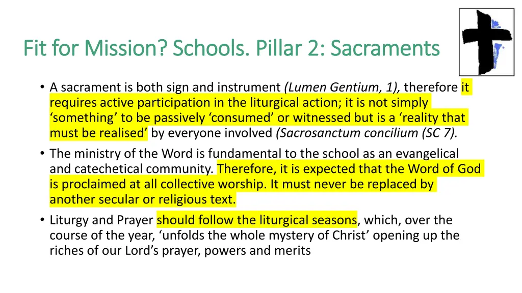 fit for mission schools pillar 2 sacraments