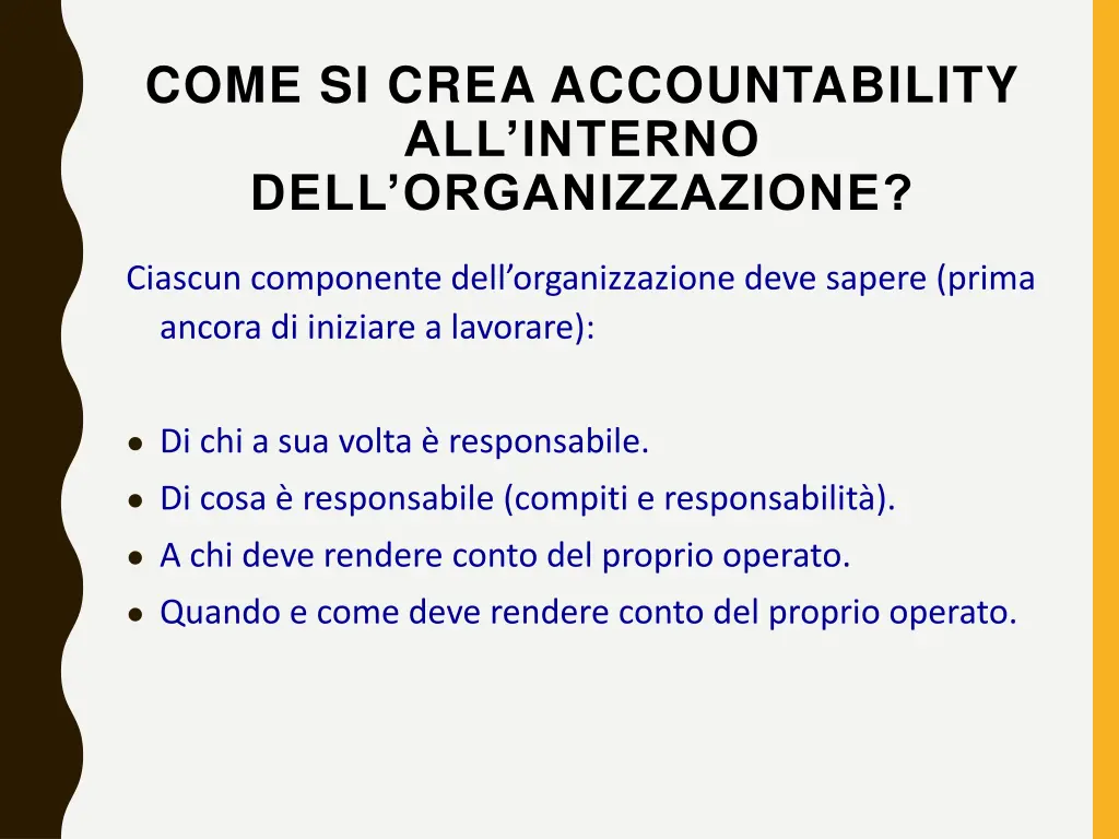 come si crea accountability all interno dell