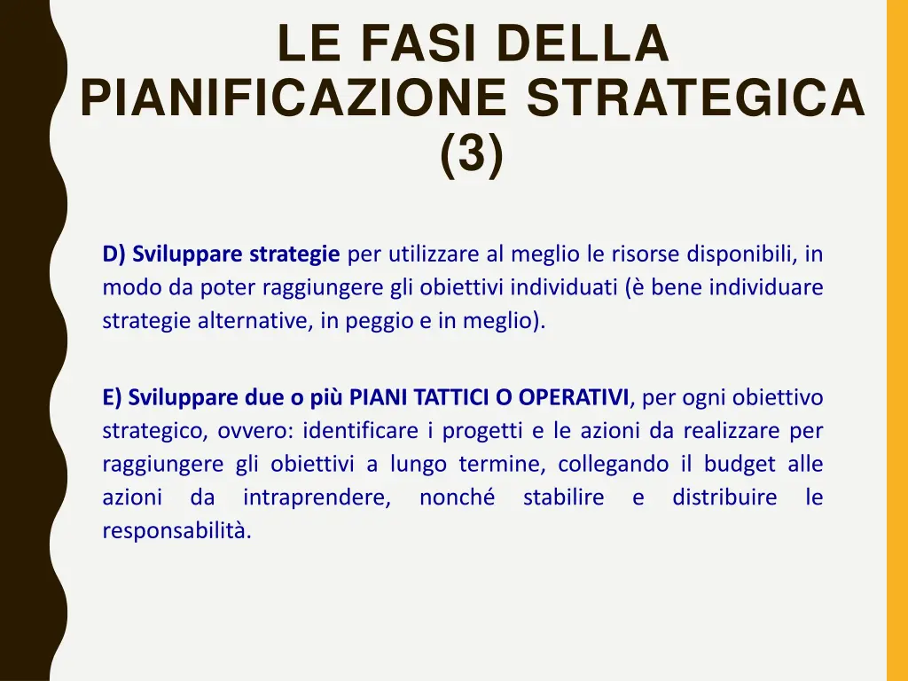 le fasi della pianificazione strategica 3