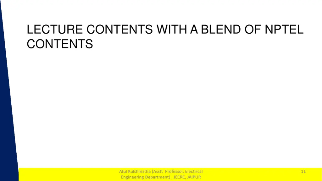 lecture contents with a blend of nptel contents