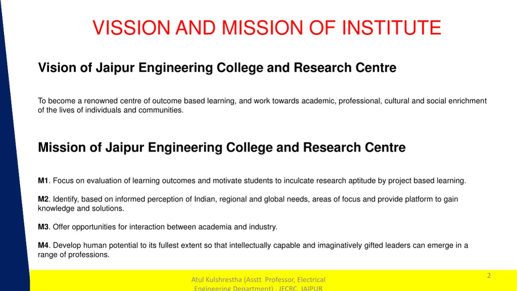 vission and mission of institute