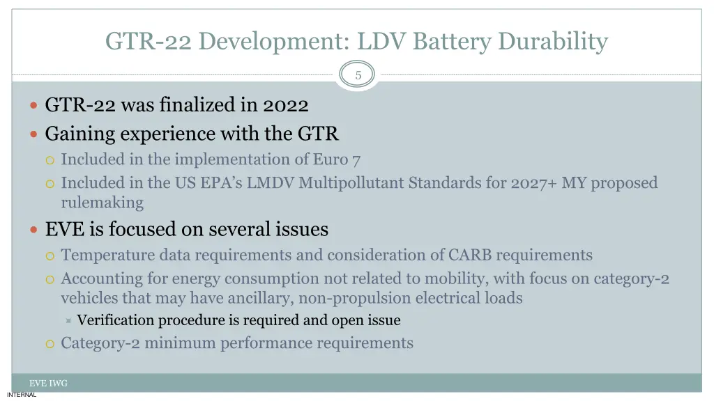 gtr 22 development ldv battery durability