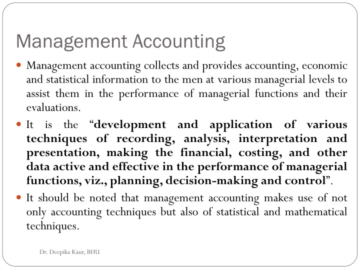 management accounting