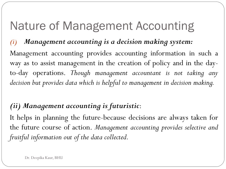 nature of management accounting