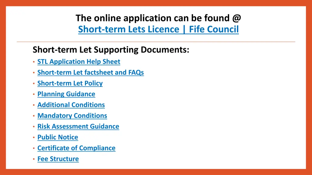 the online application can be found @ short term