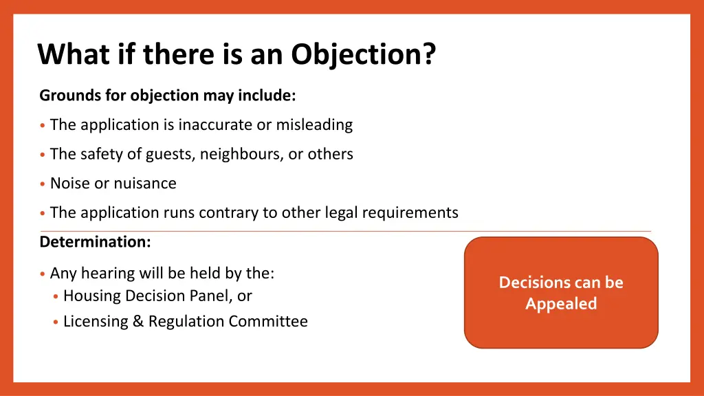 what if there is an objection