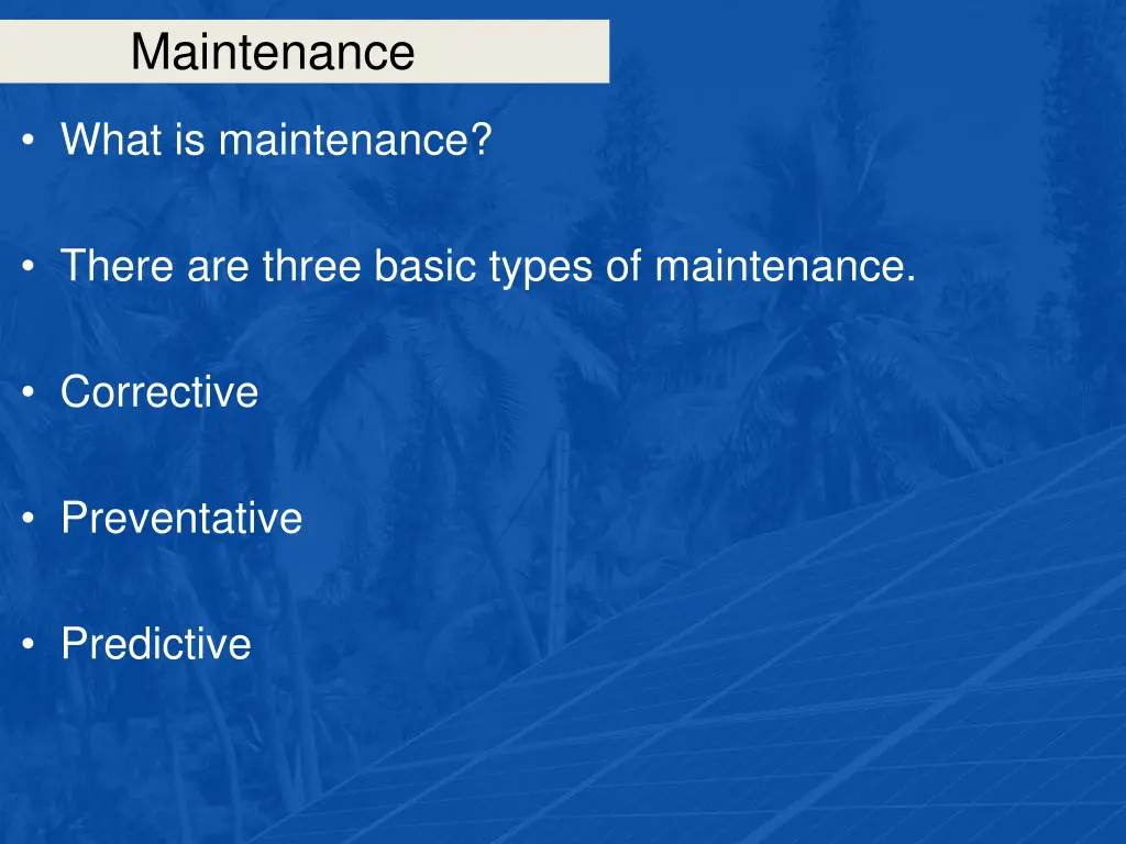 maintenance 1