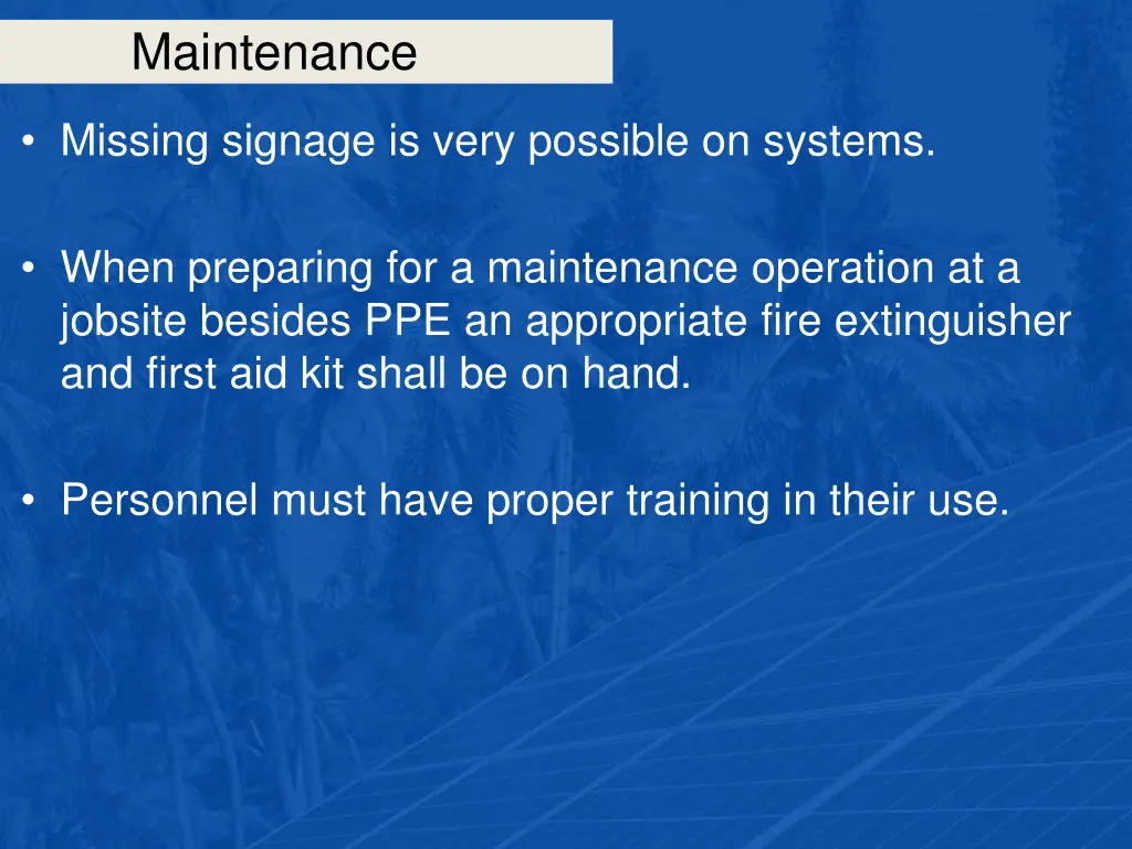 maintenance 12