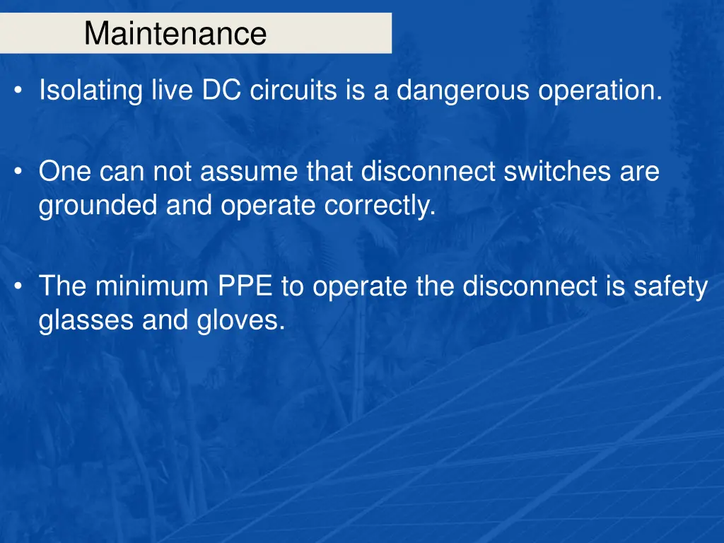 maintenance 13