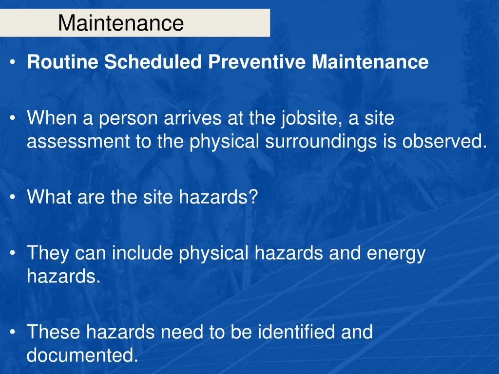 maintenance 17