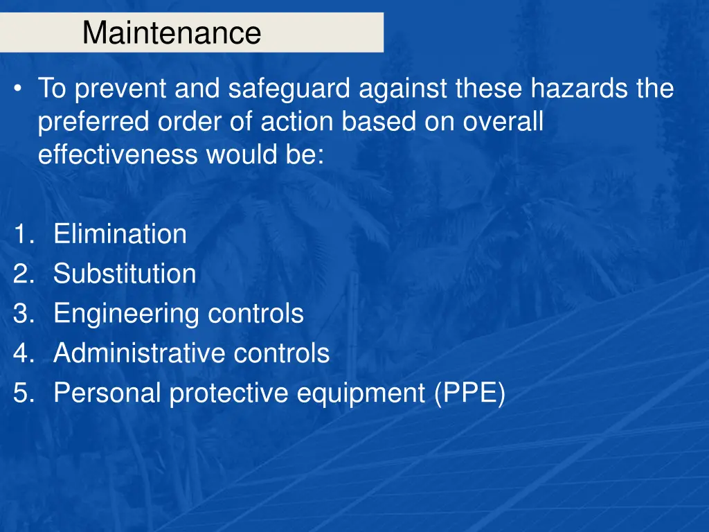 maintenance 21