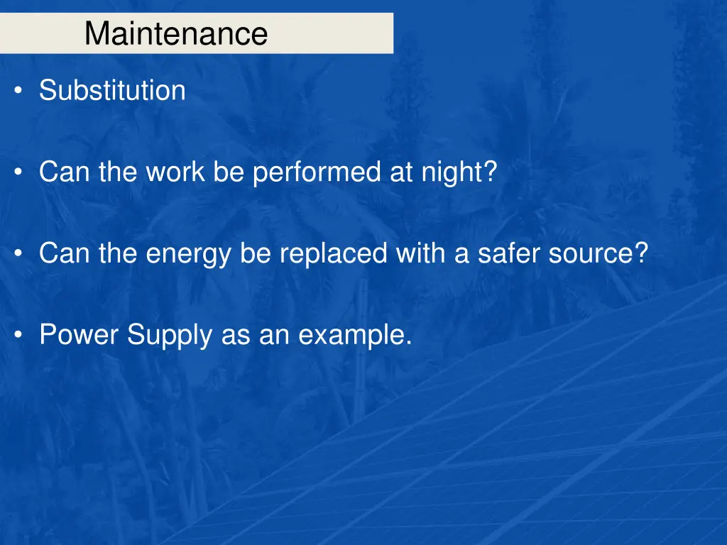 maintenance 23