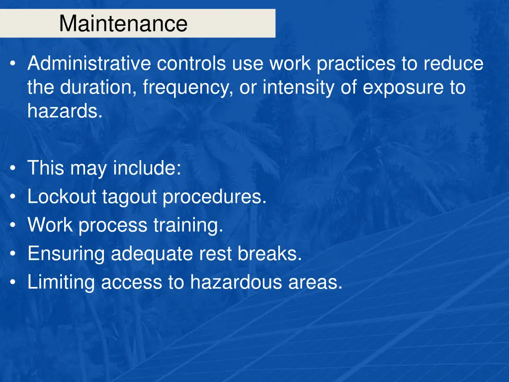 maintenance 25