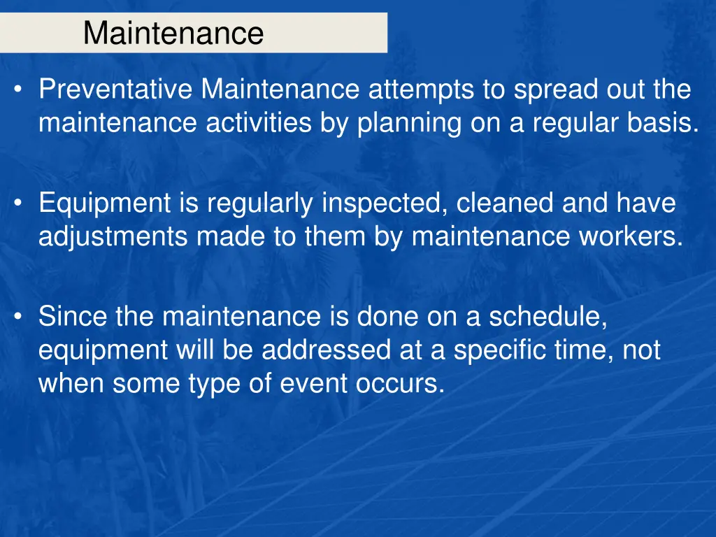 maintenance 3