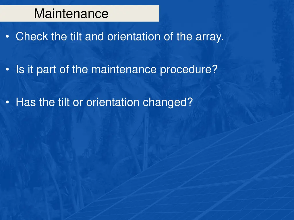 maintenance 36