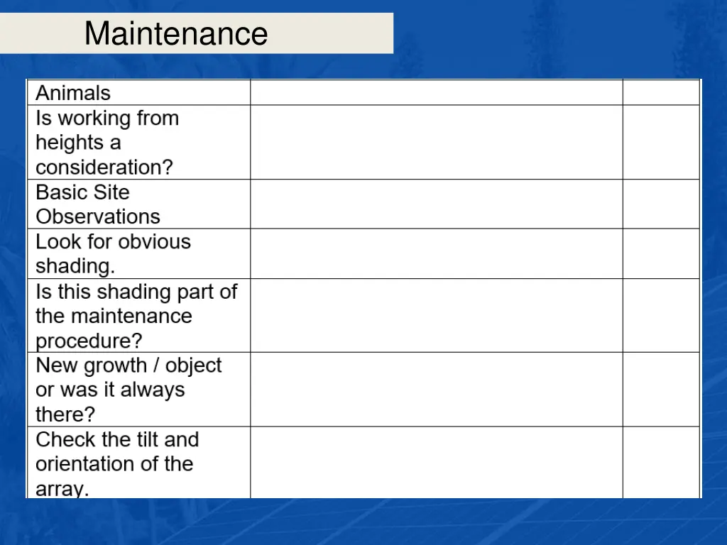 maintenance 41