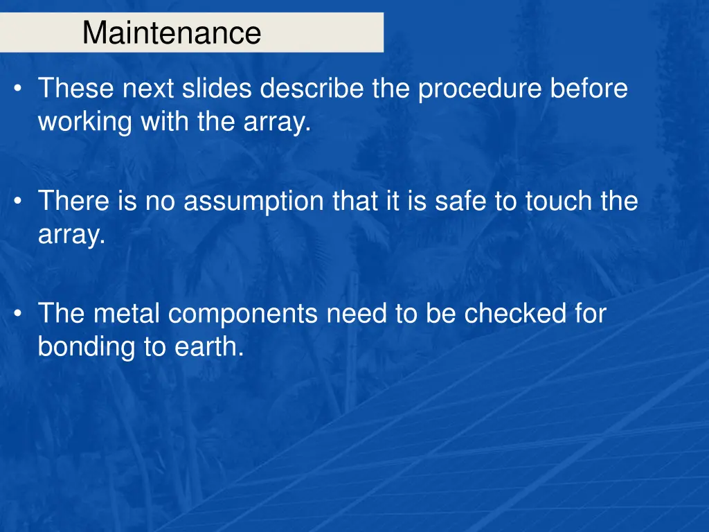 maintenance 45