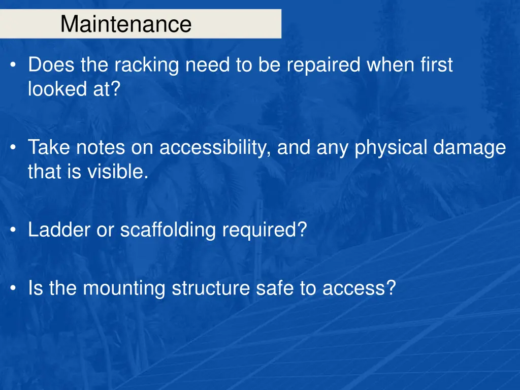 maintenance 48