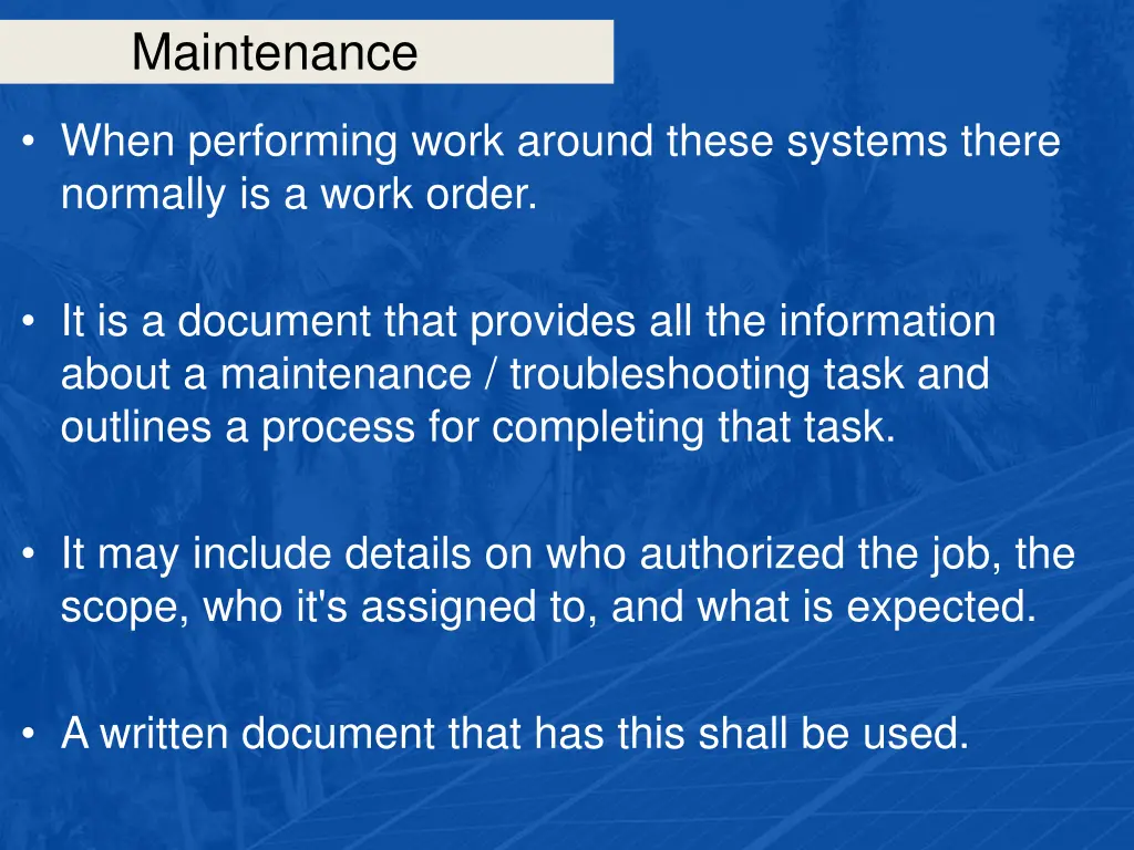 maintenance 7