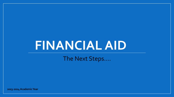 financial aid the next steps