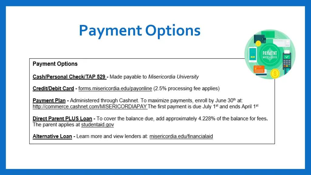 payment options