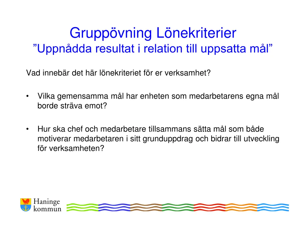 grupp vning l nekriterier uppn dda resultat