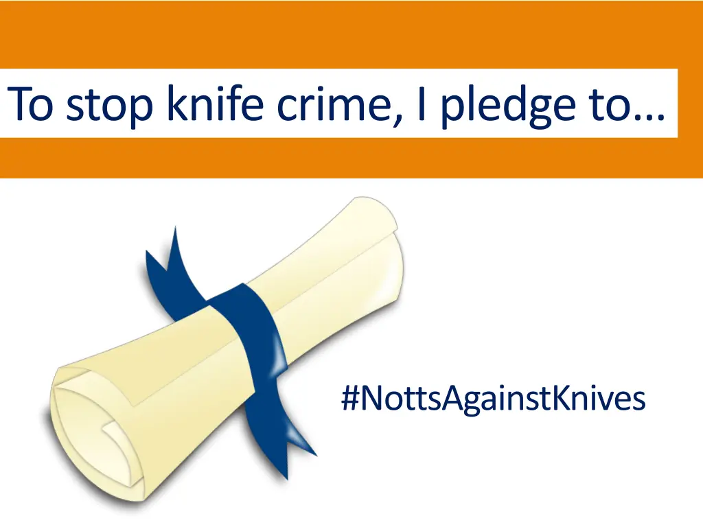 to stop knife crime i pledge to