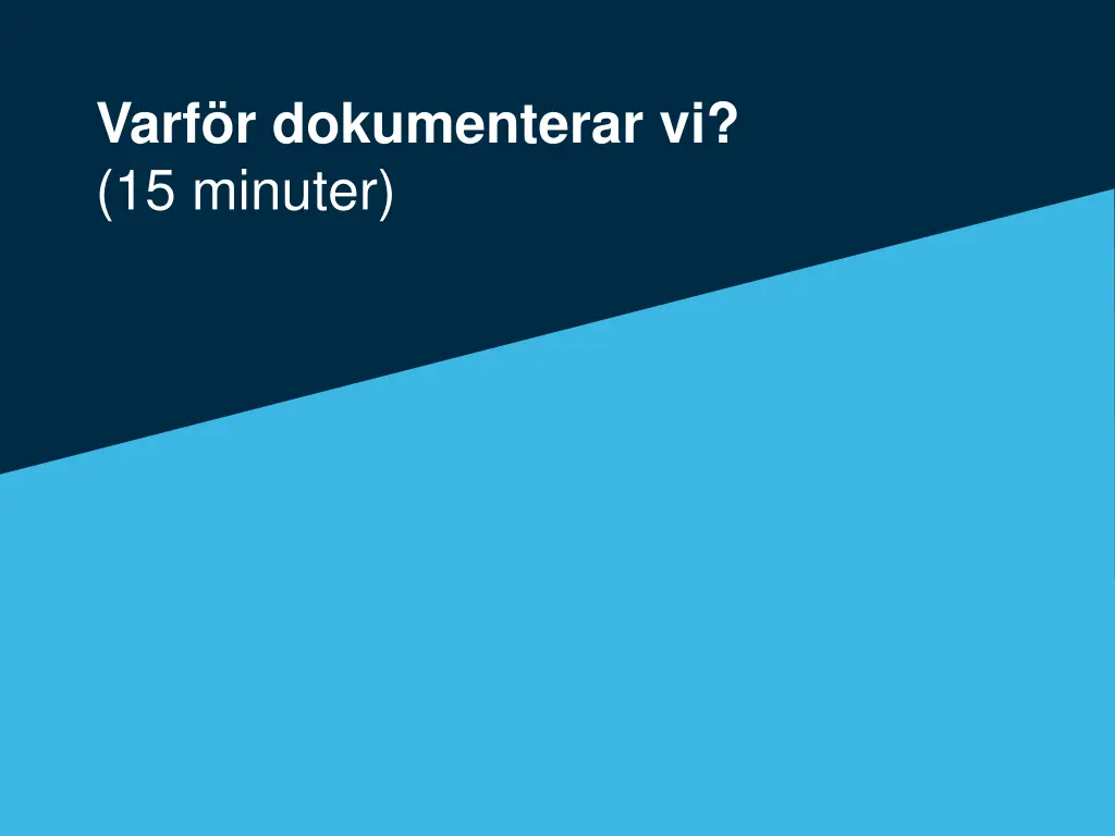 varf r dokumenterar vi 15 minuter