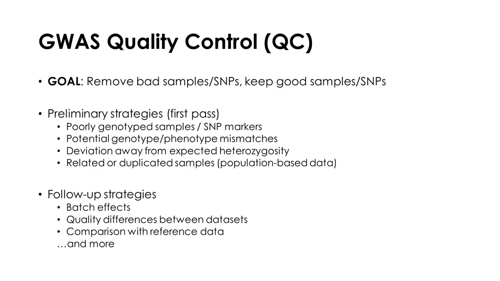 gwas quality control qc