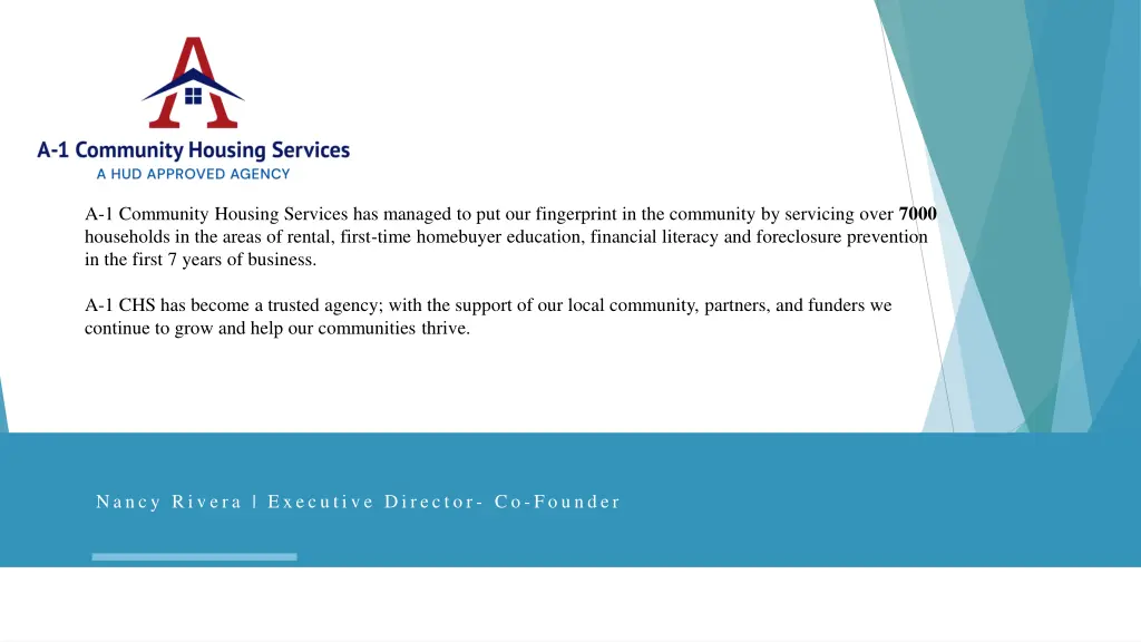 a 1 community housing services has managed