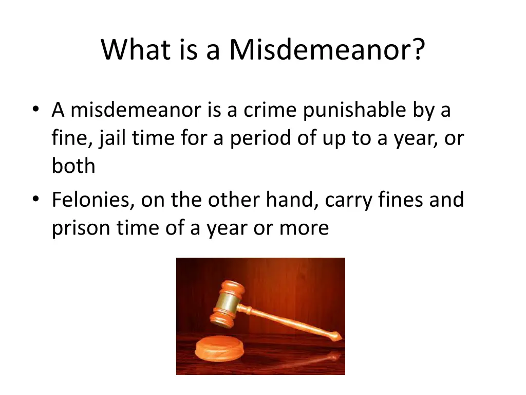 what is a misdemeanor