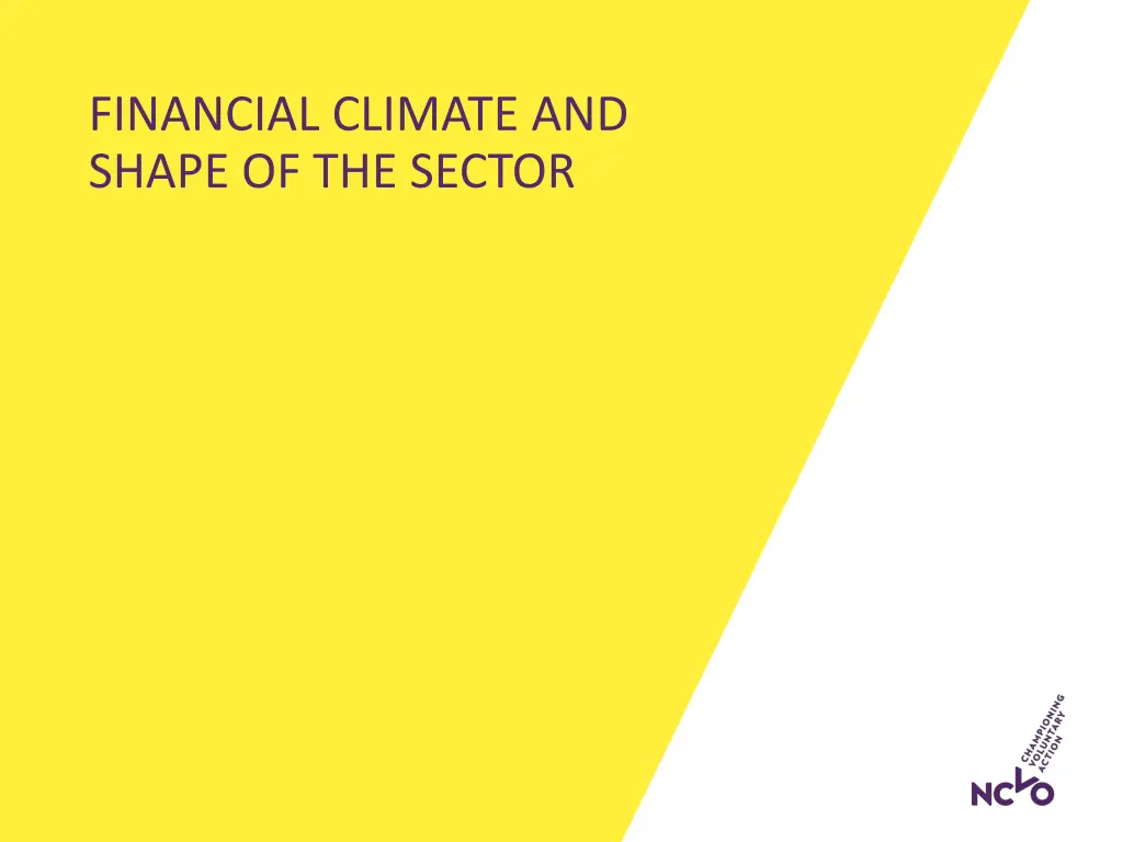 financial climate and shape of the sector