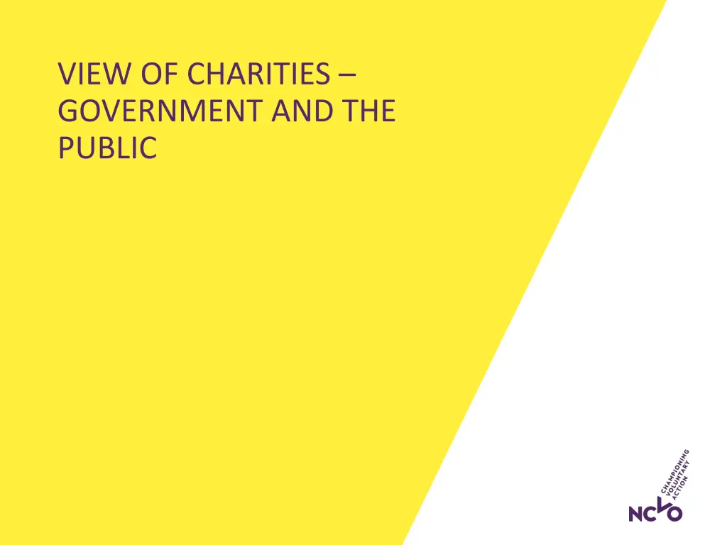 view of charities government and the public