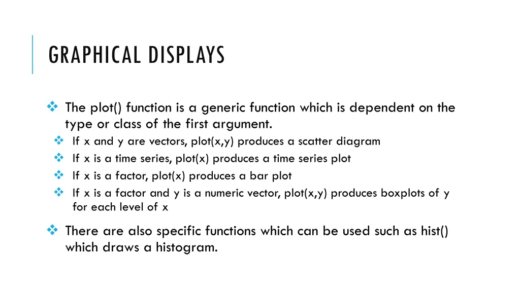 graphical displays