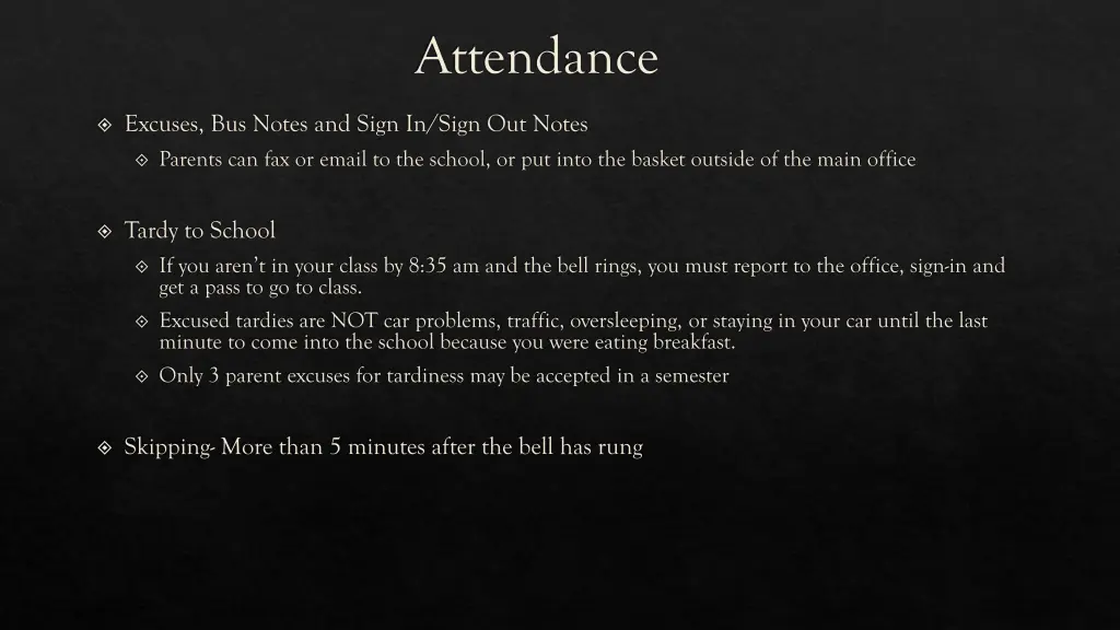 attendance