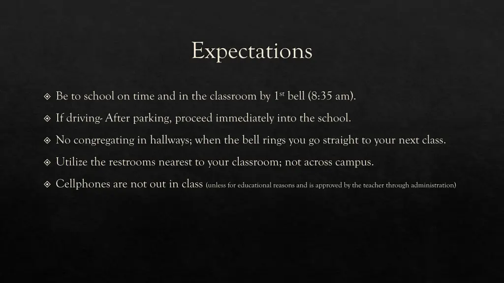 expectations