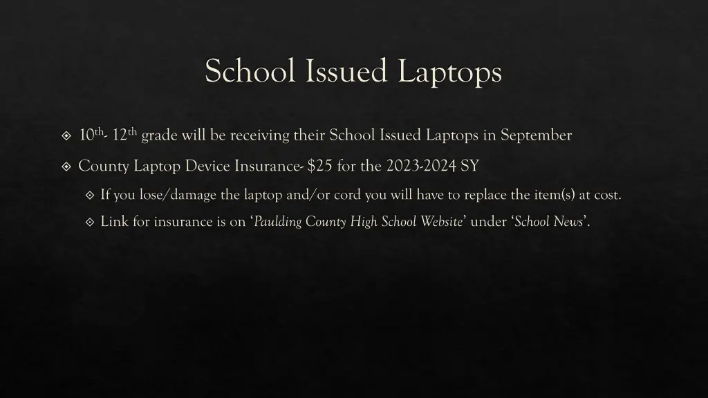 school issued laptops