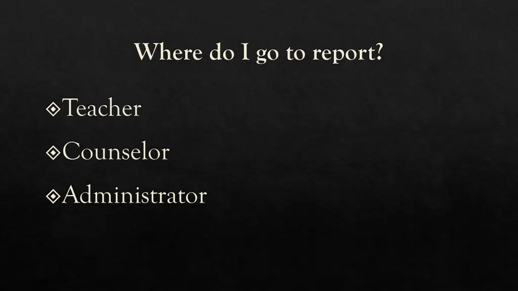 where do i go to report