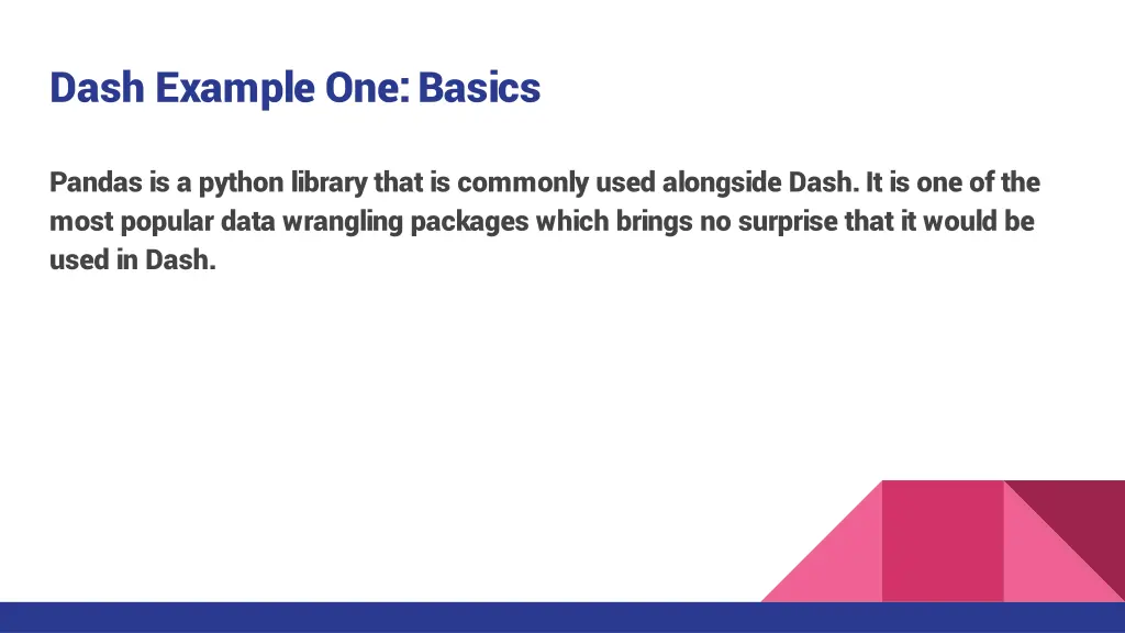 dash example one basics 1