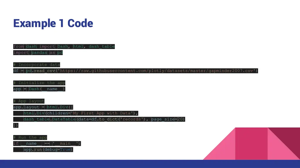 example 1 code 1