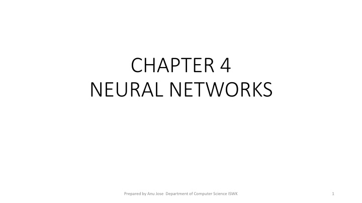 chapter 4 neural networks