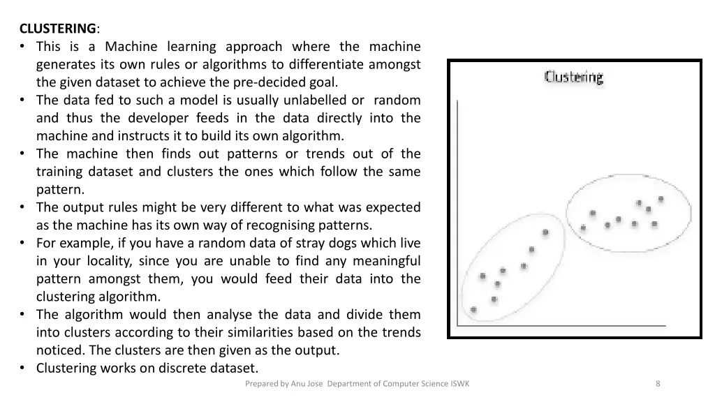 clustering this is a machine learning approach