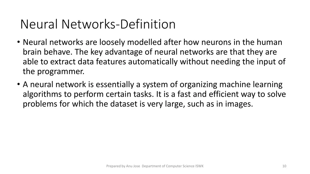 neural networks definition