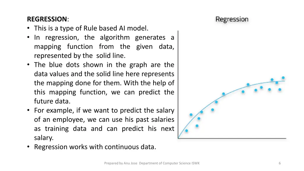 regression this is a type of rule based ai model