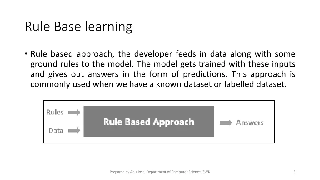 rule base learning