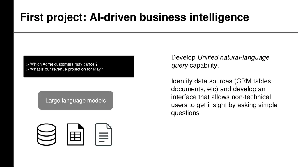 first project ai driven business intelligence