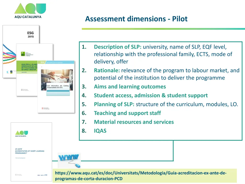 assessment dimensions pilot