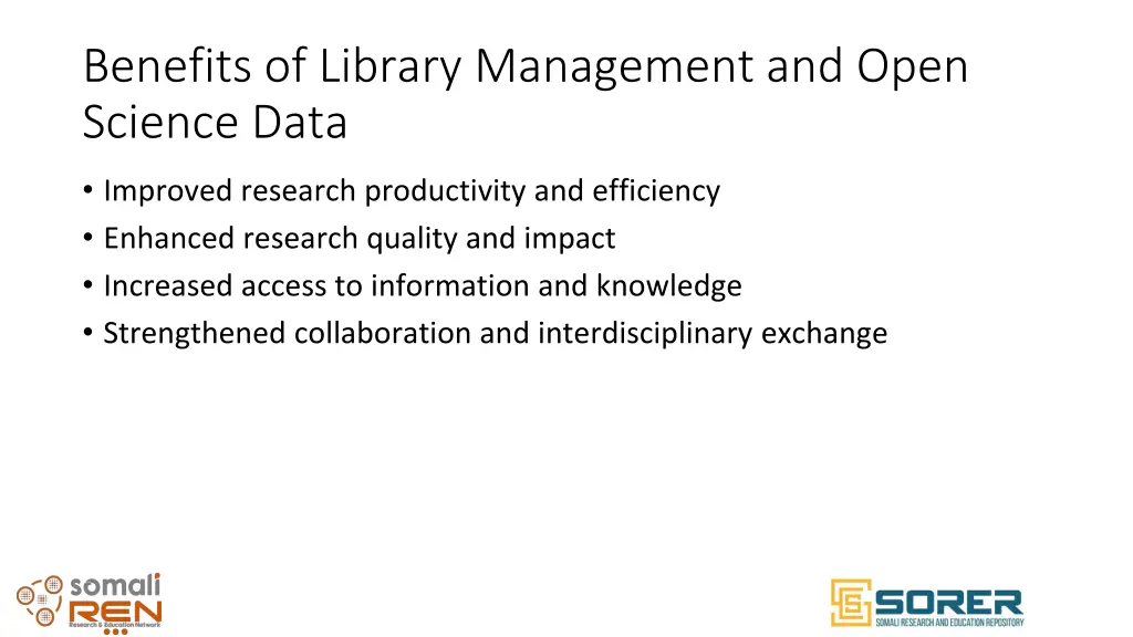 benefits of library management and open science