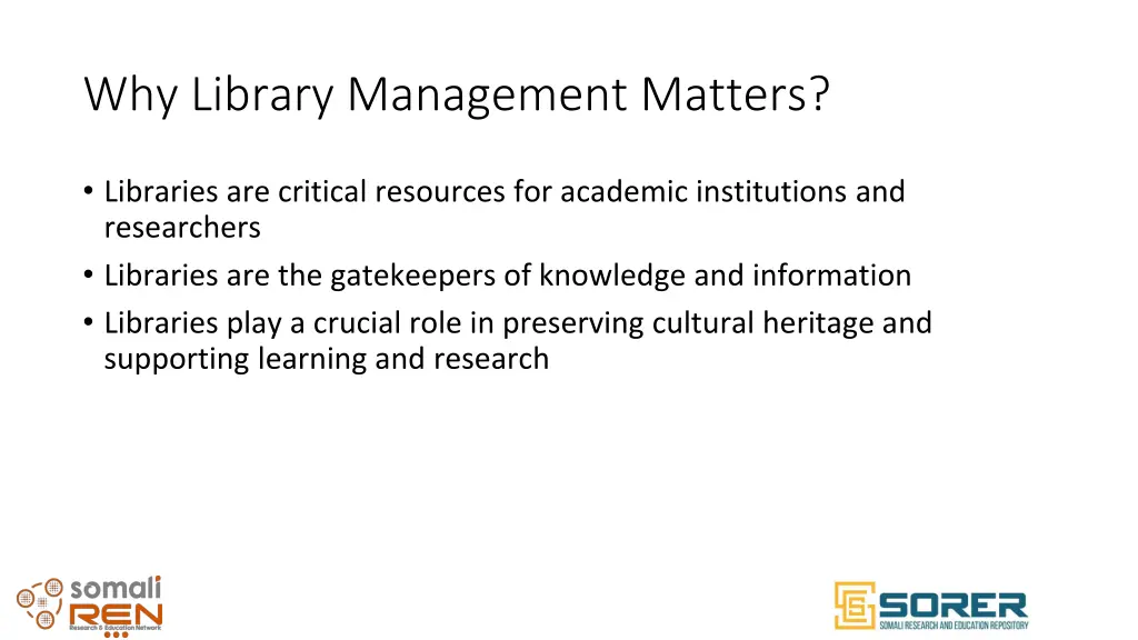 why library management matters