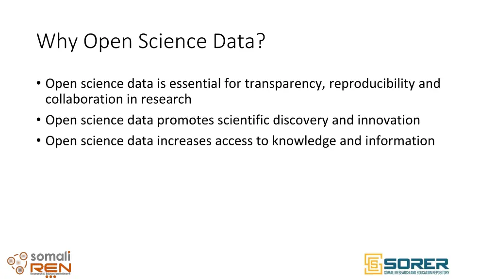 why open science data